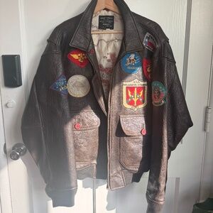 Vintage Avirex G-1 Leather Flight Jacket w/ Shearling Collar – Size M